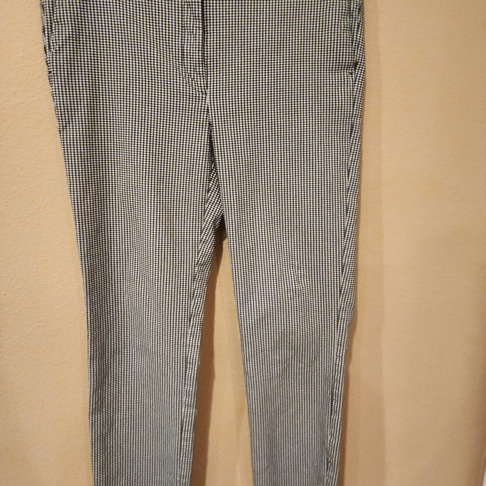 Zara Women's Black and White Checkered Pants